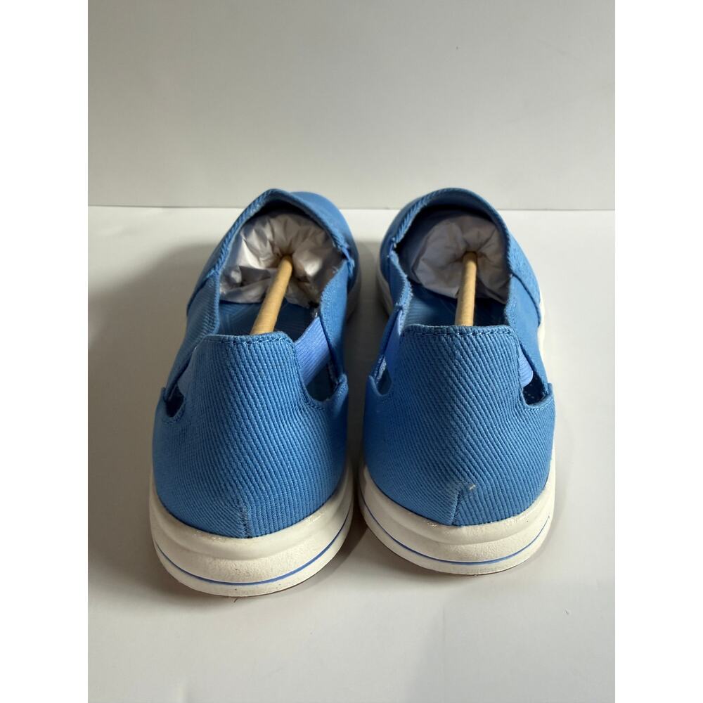 Clarks Cloudsteppers Breeze Step II Slip On Sneakers Blue Canvas Sz 9 WIDE NEW - Picture 5 of 8